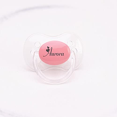 Personalized Pacifier with Name, 2 Pack Pink (0-6 Months)