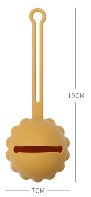 Sweetie Silicone Pacifier Holder Case, Pacifier Container Fits Pacifiers & Pacifier Clip, Portable for Travel Outdoor Activities, Sun Flower, Lion Shape, 1 Piece (Khaki)