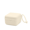 BIBS Pacifier Box with Loop for Storing & Carrying Soothers | 100% BPA Free Material | Designed & Made in Denmark | Ivory