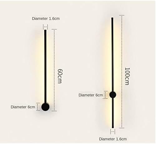 Living Room Minimalist Background Wall Decoration Bedroom Bedside Linear LED Wall Lamp Ceiling Light(Warm Light,100cm)