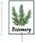 FemiaD Plant Label Signs Planted Herb Garden Markers Waterproof Aluminum Plant Stake Tags Rosemary Sign for Nursery Indoor Outdoor Garden Decoration 7x8.8inch