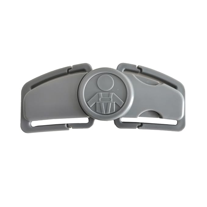 Universal Child Car Seat Chest Harness Clip Universal Safer Belt Clip Buckle Lock Stroller Chest Clip Adjustable Guard for Baby and Kids (Gray)