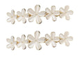 2Pcs Golden Flower Opal Hair Clips Gold Sparkly Wedding Barrettes Fancy Hair Pins Valentines Wedding Prom Engagement Birthday Decorative Accessories for Women Girls Thick Fine Hair,Clips and Barrettes