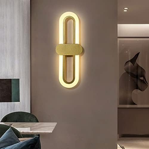 Bedroom Bedside Modern Minimalist Living Room Background Wall Led Three-Color Light-Changing Wall Lamp Simple Aisle Balcony Lamp(White,3 Color Switching)