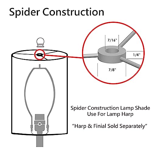 Aspen Creative 31603, Drum Spider Lamp Shade, Natural Palm Leaf, 12" Top x 12" Bottom x 9" Height - color: Palm Leaf
