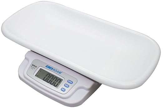 Adam Equipment MTB Baby & Toddler Digital Scale for Babies, Toddlers, Small Pets, Detachable Ergonomic Cradle, Non-Slip Mat, Easy to Use, MTB 20, Weighs up to 44lbs / 20kg