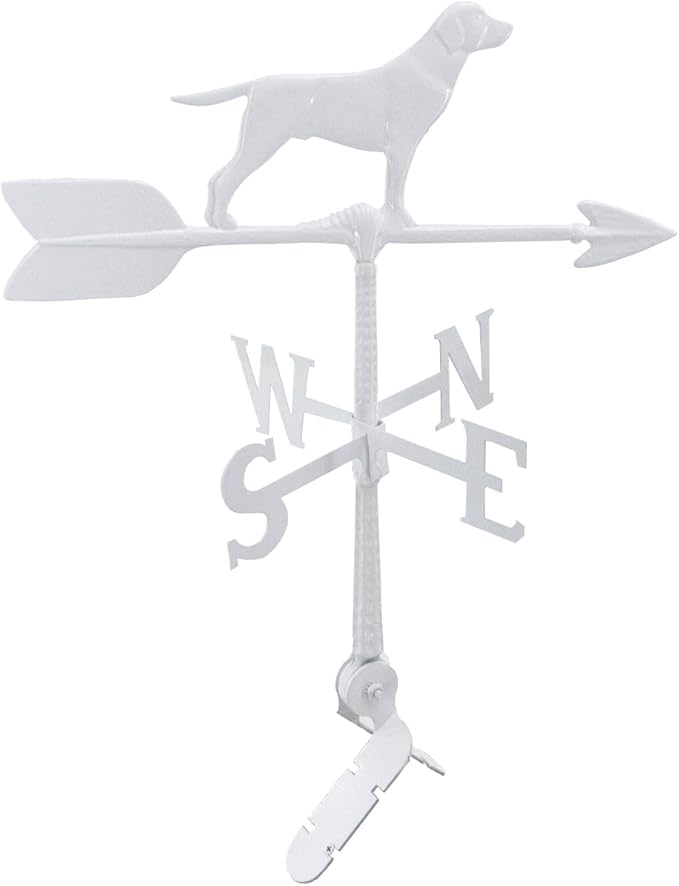 Montague Metal Products - Weathervane - Cast Aluminum Weathervane -Includes Roof Mount - 6 Colors Available (Retriever, White)