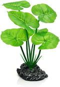 Artificial Fish Tank Decorations Plants, Aquarium Decor Plant Plastic Realistic Silk Plants for Fish Tank Betta Leaf Pad Hammock for Small Tank, Goldfish 1PCS