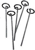 Sandbaggy 6-inch Circle Top Pins - Landscape Staples (Galvanized) - Garden Stakes for Landscaping, SOD - Heavy Duty Ground Stakes, Lawn Turf Spikes, Christmas Decorations, Weed Mats (25 Pins)