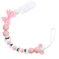 Baby Girl Pacifiers Clips Personalize Name Pacifier Clips Holder, Custom Pacifier Chain with Name for Baby(A)