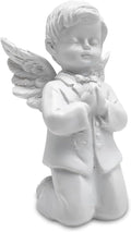 Asng Cherubs Angels Resin Garden Statue Figurine, Adorable Angel Sculpture Memorial Statue, Indoor Outdoor Home Garden Decoration (Praying Cherub-boy)