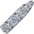 Blue Peacock Feather Steam Ironing Board Cover Damask Floral 15x54 Inch