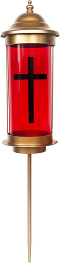 Lights for Cemetery as Bereavement Gifts or Memorial Lanterns with Garden Stakes for Outside Lights for Yard as Outdoor Decorations with Cross