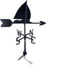 Montague Metal Products - Weathervane - Cast Aluminum Weathervane -Includes Roof Mount - 6 Colors Available (Sailboat, Black)