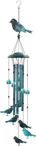 Bird Wind Chimes for Outside Windchimes Outdoors with 6 Wind Bells Hanging Decor for Patio Garden Porch Backyard Birthday Thanksgiving Christmas for Mom Grandma Nana