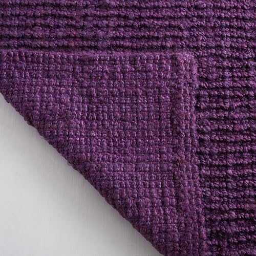 SAFAVIEH Natural Fiber Collection Runner Rug - 2'6" x 6', Purple, Handmade Jute, Farmhouse Style, Chunky Textured Thick Pile (NF447B) - color: Purple, size: 2'6" x 6' (Runner)