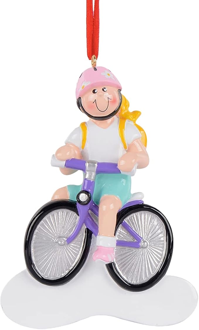 Personalized Bicycle Ornament - Girls Christmas Ornaments 2025 Cyclist Ornament Dirt Bike Daughter Christmas Ornaments 2025 Mountain Bike for Tree