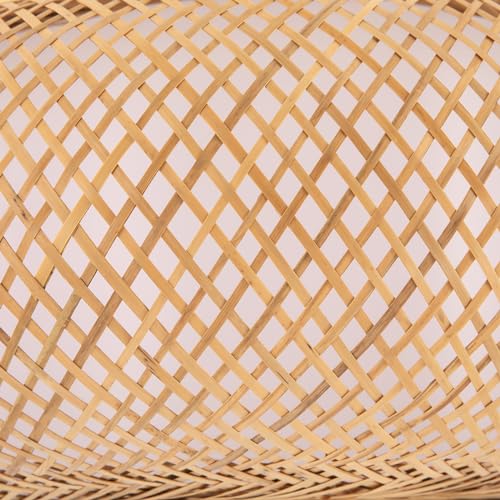 TFCFL Bamboo Wicker Lampshade Rattan Pendant Light, 24 Inch Large Dome Handwoven Ceiling Lighting Hollow Lampshade Weave Bamboo Rattan Hanging Light Fixture for Dining Room Cafe Restaurant - size: 24 Inch, Style B