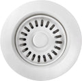 White Polymer Drain Kitchen Sink Drain Assembly