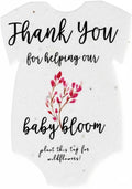 Onesie Seed Paper – 15Pcs Pink Baby Shower Favors for Guests with Wildflower Seeds, Writable & Plantable, Baby Shower Gifts for Guest