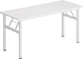 Folding Desk, 62 inch No Assembly Folding Desks for Small Spaces, Sturdy Foldable Computer Desk, Functional Home Office Desks, Study Writing Desk Office Table Workstation for Home Office Outdoor