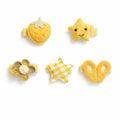Baby Girl Hair Clips Non Slip for Thin to Thick Hair - No Damage Soft Barrettes for Newborn Infant Toddler - Cute Cartoon Hair Accessories Set (Yellow)