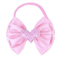 Love Heart Bow Headband for Baby Girls Valentines Hair Band Hair Accessories for Toddler TSFD23 (Pink 2 Layers Bow, One Size)