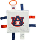The Learning Lovey Auburn University Baby Tag Toy - College Football Basketball - Sensory Crinkle Toys - Soft & Safe - Ideal Stroller Toy - BPA Free w/Stroller Clip
