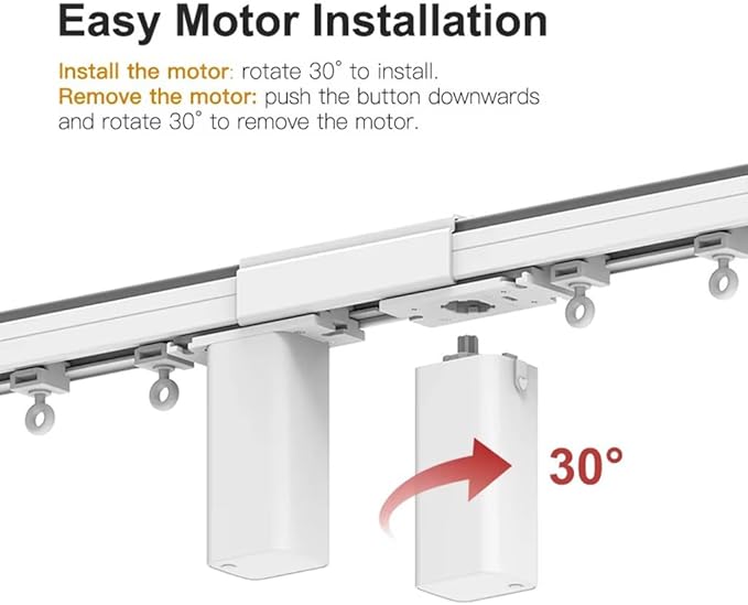 ZigBee 3.0 Dual Motor Smart Curtain Track System, Ripple Fold Electric Drapery Rods, Independent Left Right Control Day Night Curtains, 1.2N.m Mini Automatic Opener (7 meters (275.6 inches))