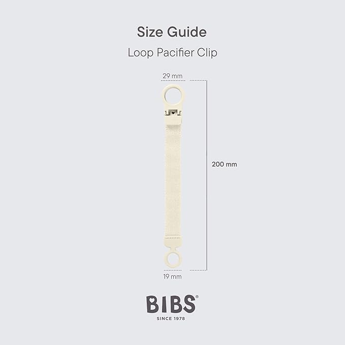 BIBS Loop Pacifier Clip - Sleek, Secure One-Handed Operation, Fits All BIBS and Most Brands, Machine Washable, Slim Profile for Comfort, Ages 0+ - Bubblegum