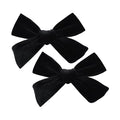 Vintage Velvet Bow Hair Clips for Baby Girl Kids Women Fall Velvet Christmas Hair Bows Barrettes Accessories (2 pcs Black)
