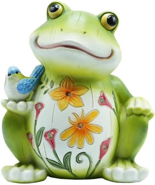 Solar Outdoor Frog Statue Lighting, Waterproof Frog Statue Light,Outdoor Lighting, Decorations for Patio,Yard,Lawn, Porch, Ornament