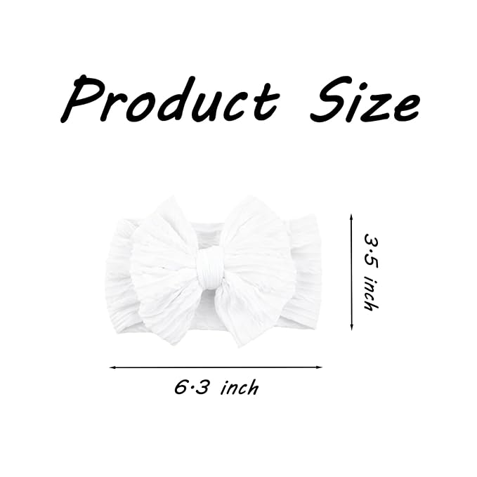 3 Pcs Baby Bows Headbands Soft Nylon Hairbands Super Elastic Headband Hair Accessories For Baby Girls Infant Toddler Essentials (Black Beige White, Mid)