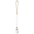 Ryan & Rose Pacifier Clip Georgia - Silicone Pacifier Clip Baby boy Baby Girl Binky paci Clip Baby Pacifier Holder binkie Clip Binky Clips Newborn Baby Care Baby Pacifier Clip (White)