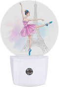 Ballet Girl Eiffel Tower Paris Night Light Plug-in Sleep Lamp Led Dusk to Dawn Night Light for Bedroom