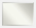 Amanti Art White Bathroom Mirror for Over Sink, 35x45 Corvino White Rectangle Vanity Mirror, X-Large Modern Contemporary Wood Frame, Hangs Horizonally and Vertically, Bathroom Wall Decor, Beveled Edge