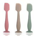 Baby Diaper Cream Spatula, Seeway 3 pack Baby Butt Paste Spatula, Diaper Cream Applicator, Silicone Butt Spatula for Newborn Babies (dark pink, green, brown)
