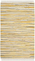 SAFAVIEH Rag Rug Collection Accent Rug - 2' x 3', Gold & Multi, Handmade Boho Stripe Cotton, Ideal for High Traffic Areas in Entryway, Living Room, Bedroom (RAR129N) - color: Gold/Multi, size: 2' x 3' (Rectangular)
