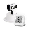HubiBaby Forehead Thermometer for Adults and Kids, Digital Infrared Thermometer for Baby, Touchless Thermometer with 3 Color Fever Alarm, Fast Reading, Mini Hygrometer Combo (Black)