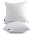 Oubonun 18"x18" Pillow Inserts (Set of 2) - Throw Pillow Inserts with 100% Cotton Cover - 18 Inch Square Interior Sofa Pillow Inserts - Decorative Pillow Insert Pair - White Couch Pillow