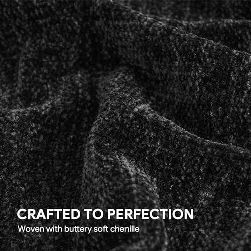 RECYCO Throw Blanket Soft Cozy Chenille Throw Blanket with Fringe Tassel for Couch Sofa Chair Bed Living Room Gift (Black, 60" x 80") - color: Black, size: 60'' X 80''