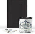 ALL-IN-ONE Paint, Durable cabinet and furniture paint. Built in primer and top coat, no sanding needed. Includes our 30 featured color card - Warm Embers (warm black), Quart