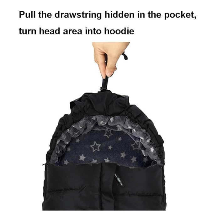Front Height Adjustable Winter Waterproof Stroller Bunting Bag,Winter Stroller Blanket,Good for M6-48 Toddler