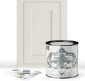 ALL-IN-ONE Paint, Durable cabinet and furniture paint. Built in primer and top coat, no sanding needed. Includes our 30 featured color card - Almond (off white with tan undertone), Quart