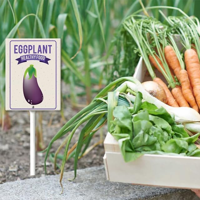 Eveokoki Aluminum Seed & Plant Labels - Plant Markes for Seedlings-Plant Tags for Pots - Garden Signs for Vegetable - Durable Markers for Plants Outdoor Waterproof - Garden Decor for Farmhouse