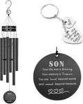 Memorial Wind Chimes for Loss of Loved One Prime, Outdoor Memory Chimes Mom, Dad, Husband, Father, Personalized Bereavement Windchimes, Sympathy Remembrance Chime, Windchime Gift (Son Memorial)