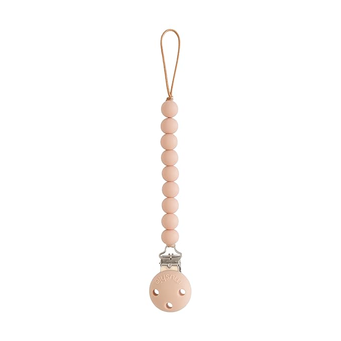 mushie 100% Silicone Baby Pacifier Clip BPA Free | Hera (Blush)
