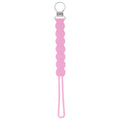 Three Little Tots All Silicone Modern, Short and Safety Tested Pacifier Clip (Rose, Waverly)