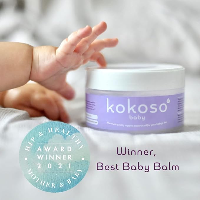 Kokoso Baby Organic Coconut Oil – Moisturising 100% Natural Baby Oil for Baby Massage, Dry, Sensitive and Normal Baby Skin...