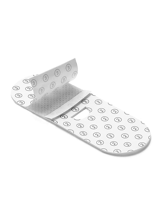 Upgraded Adhesive Patch Refill Pack Compatible with stoiQ and VAVA Smart Baby Thermometers - 12 Non Woven Sticker Bands |%15 More Adhesion and%70 Longer Attachment Compared to OEM Patches.